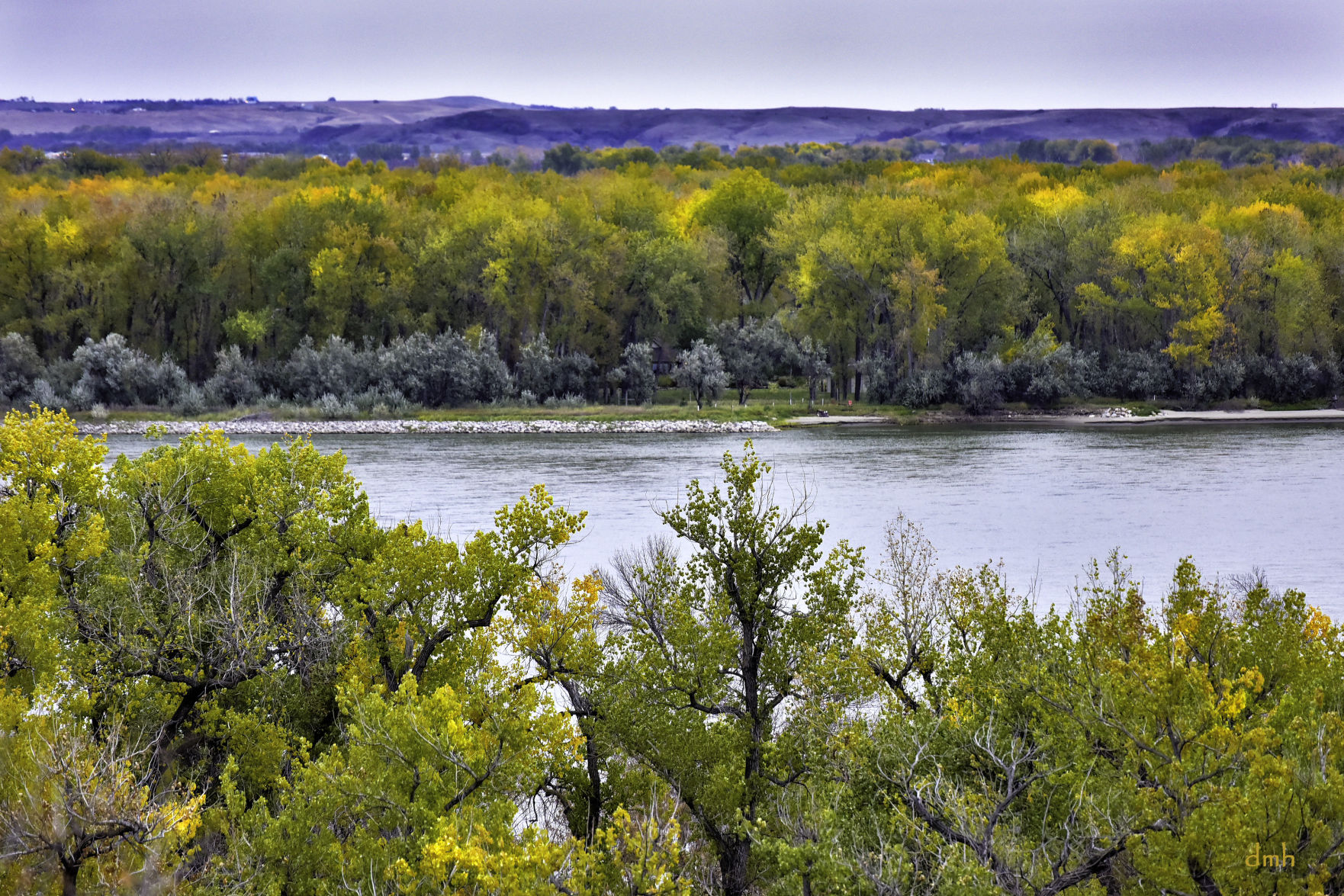 Mandan colors seen from Fort Abraham Lincoln